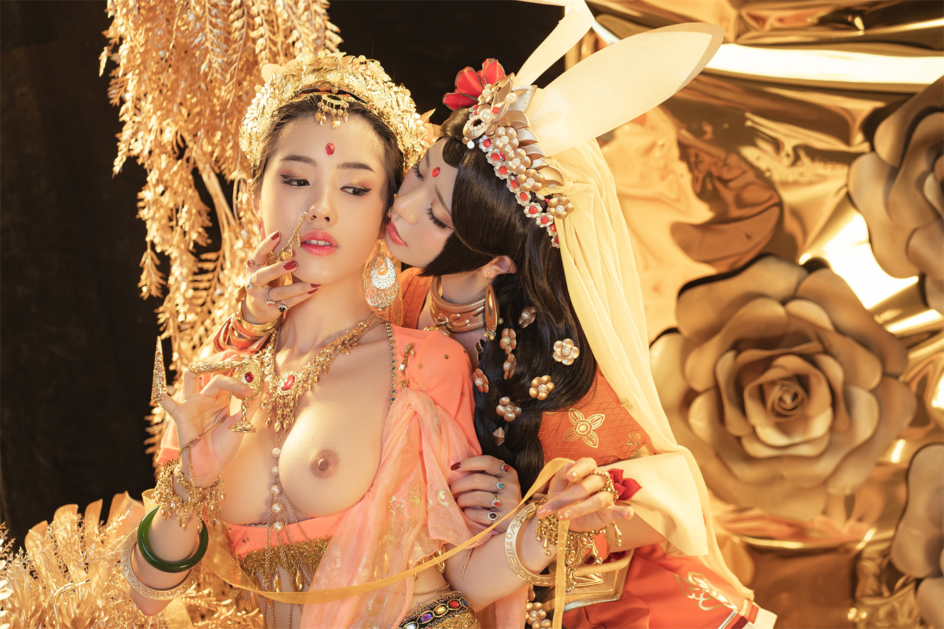 STP27223 殿堂级 神作 高端ACG业界极品女神爆机少女▌喵小吉▌双子 天竺少女  犹如堕落在凡间的仙女无可挑剔