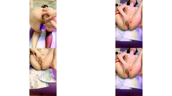 给小少妇来个情趣SPA全身精油按摩无毛白虎逼让大哥各种揉搓玩弄撅着屁股抠逼玩菊花揉弄骚奶子刺激