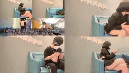 【瘦子探花】短发婴儿肥良家妹妹，趴在阳台撩裙摸穴，翘起屁股拍打，吃药加持还是射太快