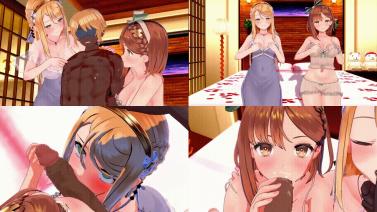 Peh-koi おててとおっぱいとおくちで抜いてくれるライザちゃんとクラウディアちゃん