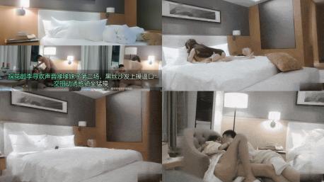 探花郎李寻欢声音嗲嗲妹子第二场，黑丝沙发上摸逼口交扭动诱惑骑坐猛操