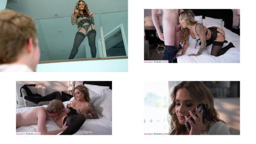 Tattooed blonde Athena Anderson cheats on her husband with younger neighbor