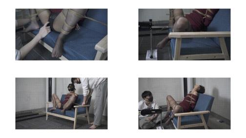 涵涵 女孩被紧缚在椅子上泡机试验