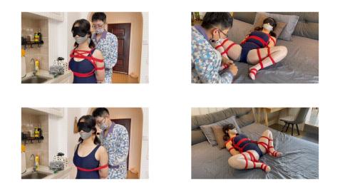 默示录】【小语】全身红绳捆绑+震动，嘴巴也要贴严实，慢慢舒服去吧