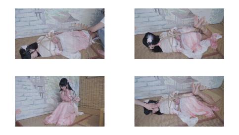 汉服玉足可爱少女蒙眼驷马