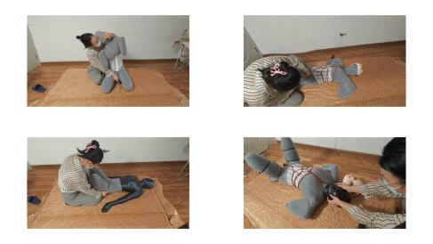 女M kig多层马油丝袜全包，皮革头套多层息窒差点没解开,k9人形犬全包木乃伊