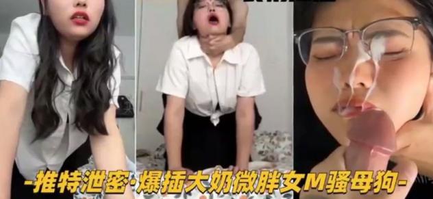 爆差大奶微胖女M骚母狗掐着脖子疯狂打桩后入， Chinese homemade video