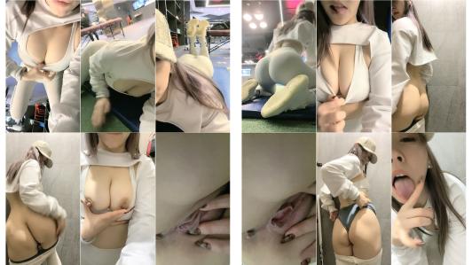 爱健身极品丰臀姐姐健身房找个无人角落展示自己傲人大屁股看不够又跑换衣间脱光看全点