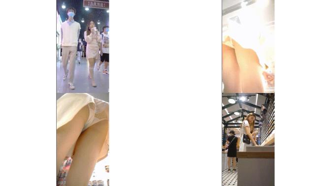 商城跟随偷窥长腿白裙漂亮小姐姐 退色的蓝内内有多处小破洞 好艰苦朴素啊