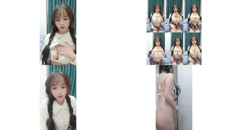 g奶大學生，奶子好漂亮，大白兔糖糖，白花花的少女肉體，居然還是個一線天饅頭逼，撅起來瞬時讓你勃起10