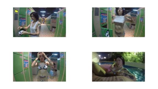 2美女水上乐园露出 胆子够大 更衣室咋是男女共用53