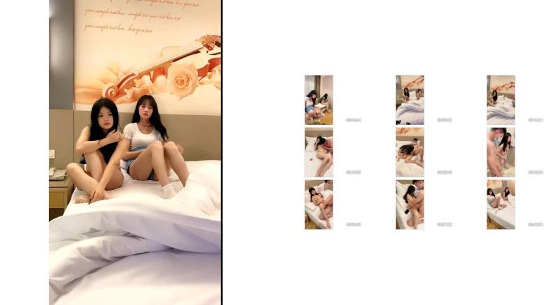 高挑禦姐帶肉肉的閨蜜直播，酒店裏面手持鏡頭拍攝角度洗澡，口交啪啪