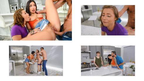 Pervy Roomies Means Double Cum Panties Threesome