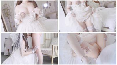 唯美純潔婚紗天花闆級白虎女神米胡桃花嫁婚紗真的美哭了 口交中出，看着精液從純潔女神小嫩逼流出