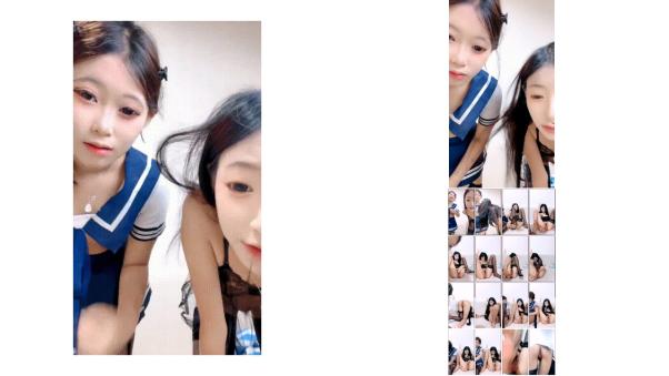 两个风骚小妹一起诱惑狼友，制服情趣黑丝诱惑，跟狼友互动撩骚，道具抽插骚穴，淫水多多浪叫呻吟不止好刺激