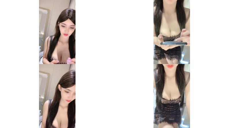 精致脸蛋白富美跟女团一样，直接放大招道具自慰，假屌爆插多毛骚穴