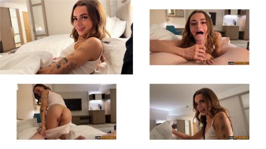 Hot Eighteen Year Old Stepsister Shares Bed On Vacation Gets Horny - Nikki Nicole - Luke Cooper