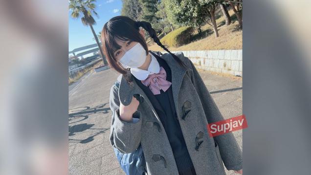 黑发双马尾女学生放学后秘密行为，门禁前2次中出