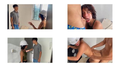 The construction worker has sex with a young, novice female engineer. julianapalvin