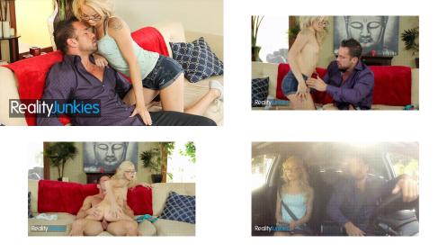 REALITYJUNKIES - Pretty Hitchhiker Repays Her Driver With Intense, Passionate Sex On His Couch