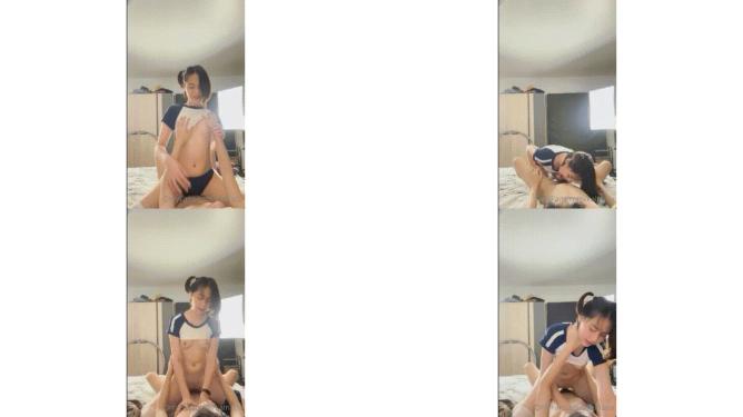 小情侣在家爱爱 清纯美眉吃鸡上位全自动 被无套输出 内射13