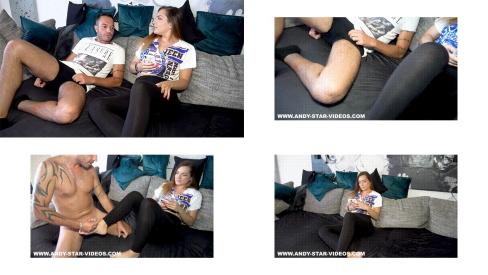TEENY STEPSISTER CUMSHOT ON HER SEXY FEET first time