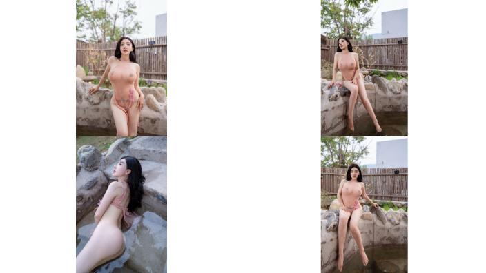 初代网红鼻祖秀人网极品模特潘娇娇端午六一双节800r福利温泉池中水波荡13v9