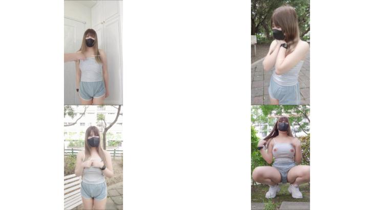 大波翘臀少女福利姬小小q羞耻露出上衣剪出两个洞露乳头街上强制露出69