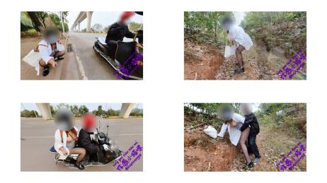 Seducing a motorcycle driver and being penetrated from behind