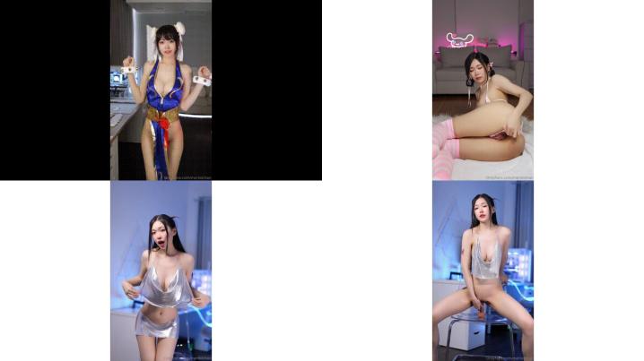 可盐可甜cos福利姬meriolchan最新银色亮闪闪情趣小肚兜还有拳皇春丽套3v62