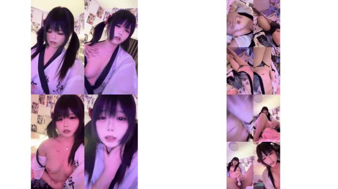 抖音清纯萝莉美少女幸酱对镜头脸鲍同框道具紫薇，粉粉嫩穴露出迷人47