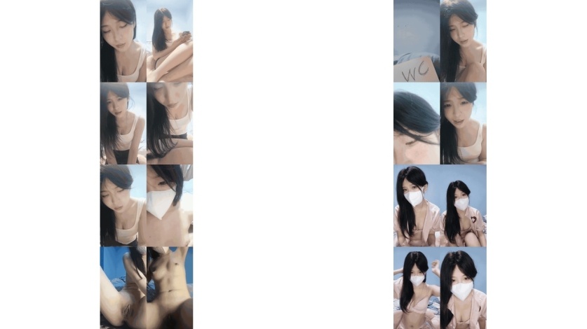害羞小绵羊浑身透白的肌肤，翹起白白的玉臀，看着眼前的女人爱不释手70