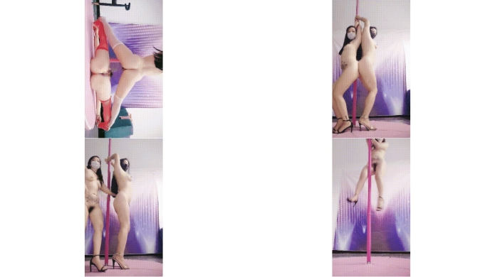 全网第一双人钢管舞夜十点钢管舞姐妹高难度互插，双女重叠一字马，各种丝袜换不停26