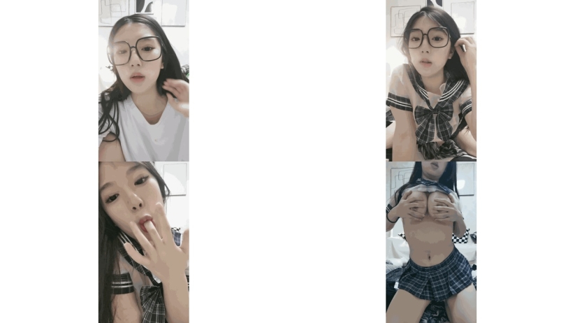 -19极品尤物学生妹，黑框眼镜非常清纯，吸吮手指骚起来，肉感身材，顶级大肥臀，翘起摇摆1