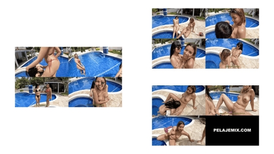 Parents left the stepsisters home alone and decided to tan naked, accidentally having lesbian sex