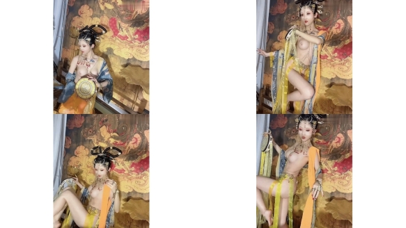 畫中仙古色鮮香酥乳玉體，古代妃子穿越，怪不得皇帝每天都要翻牌65