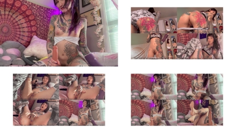 Petite Tattooed Jerk Off Instructions JOI by Hellcat (in a cast)