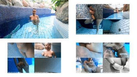 Underwater sex with an ebony girl in a swimming pool