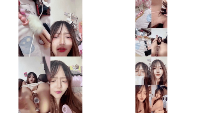 少萝没人爱小姐姐喜笑颜开，肤白貌美奶子软嫩又大，抠穴抽插，花样不断翻新，94