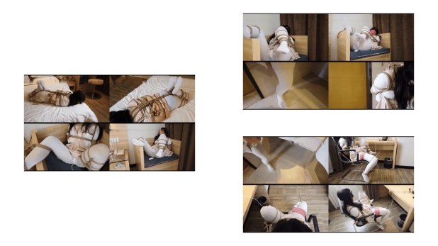 绳艺_ 窒息_ HUI_HUI_303_白丝少女折腿开脚强制，抽的哇哇叫，最后真的HIGH了