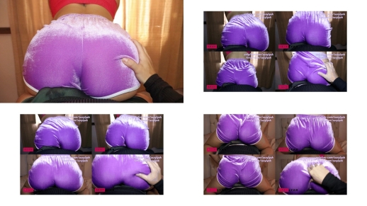 Doing Assjob and Lap Dance wearing my New Purple Velour Shorts