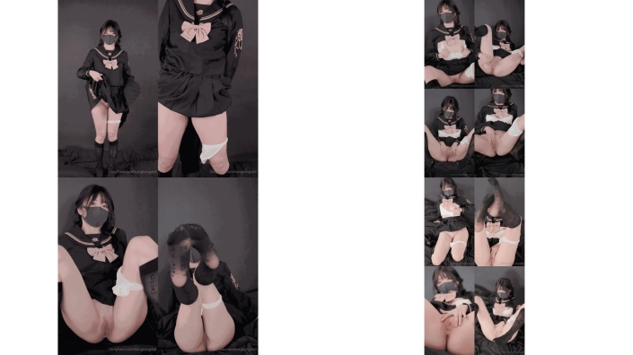 全网爆红的超美少女-玩偶姐姐hongkongdoll-111最新会员私信短片 穿着可爱的黑色jk超诱惑黑丝660